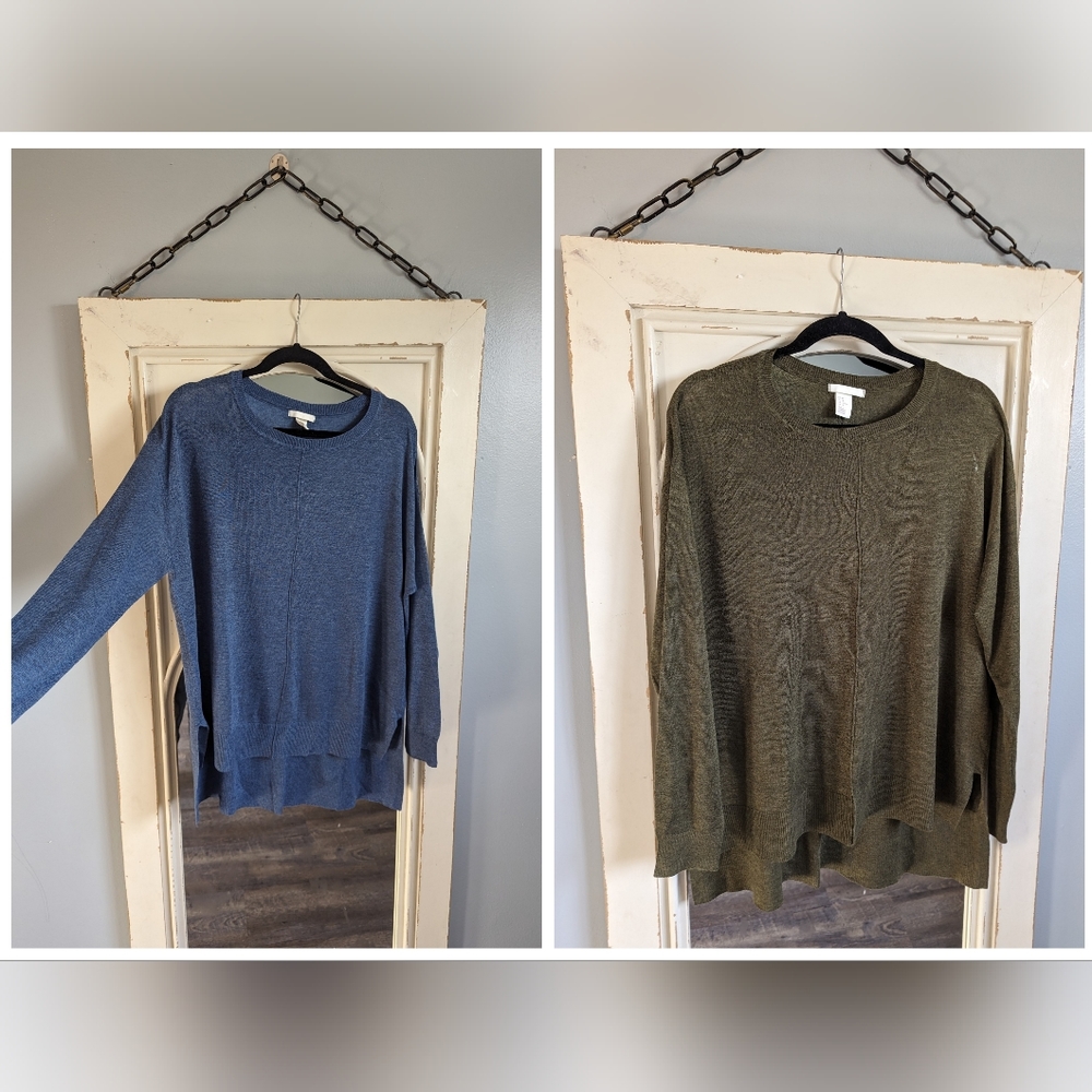 H&M fine knit sweater - green